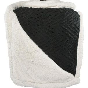 Frazada Andes Chiporro Espiga Negro 1.5 Plaza