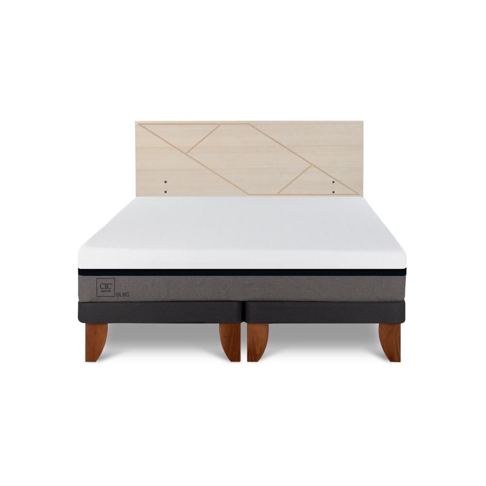 Cama Europea Cic Balance / King / Base Dividida + Respaldo image number 0.0