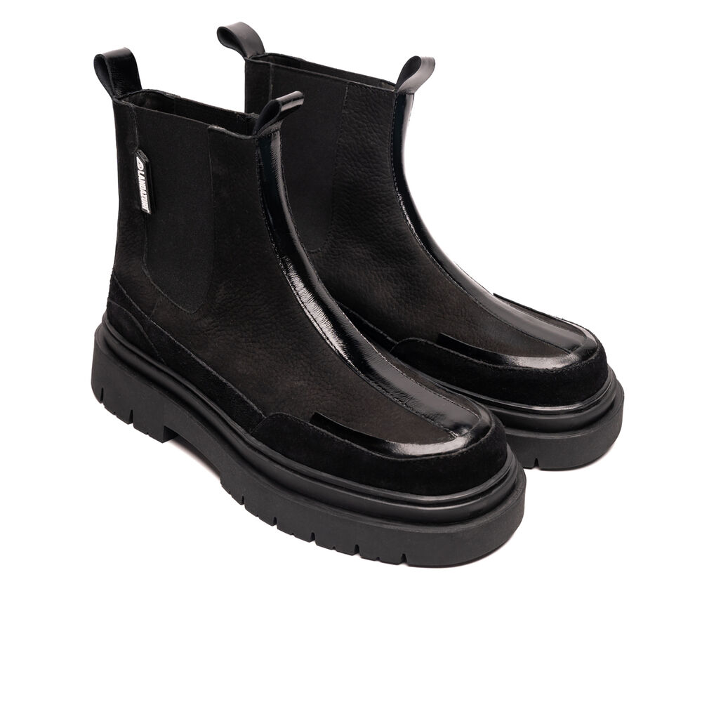 Botín Cuero Gaff Mujer Negra Landazuri image number 2.0