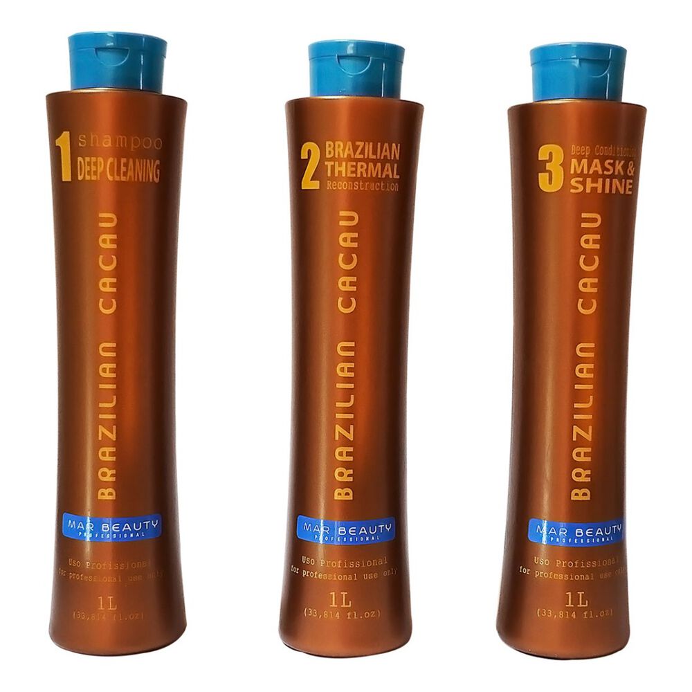 Kit Alisado Brazilian Cacau 1000ml C/u 3 Pasos Marbeauty image number 0.0