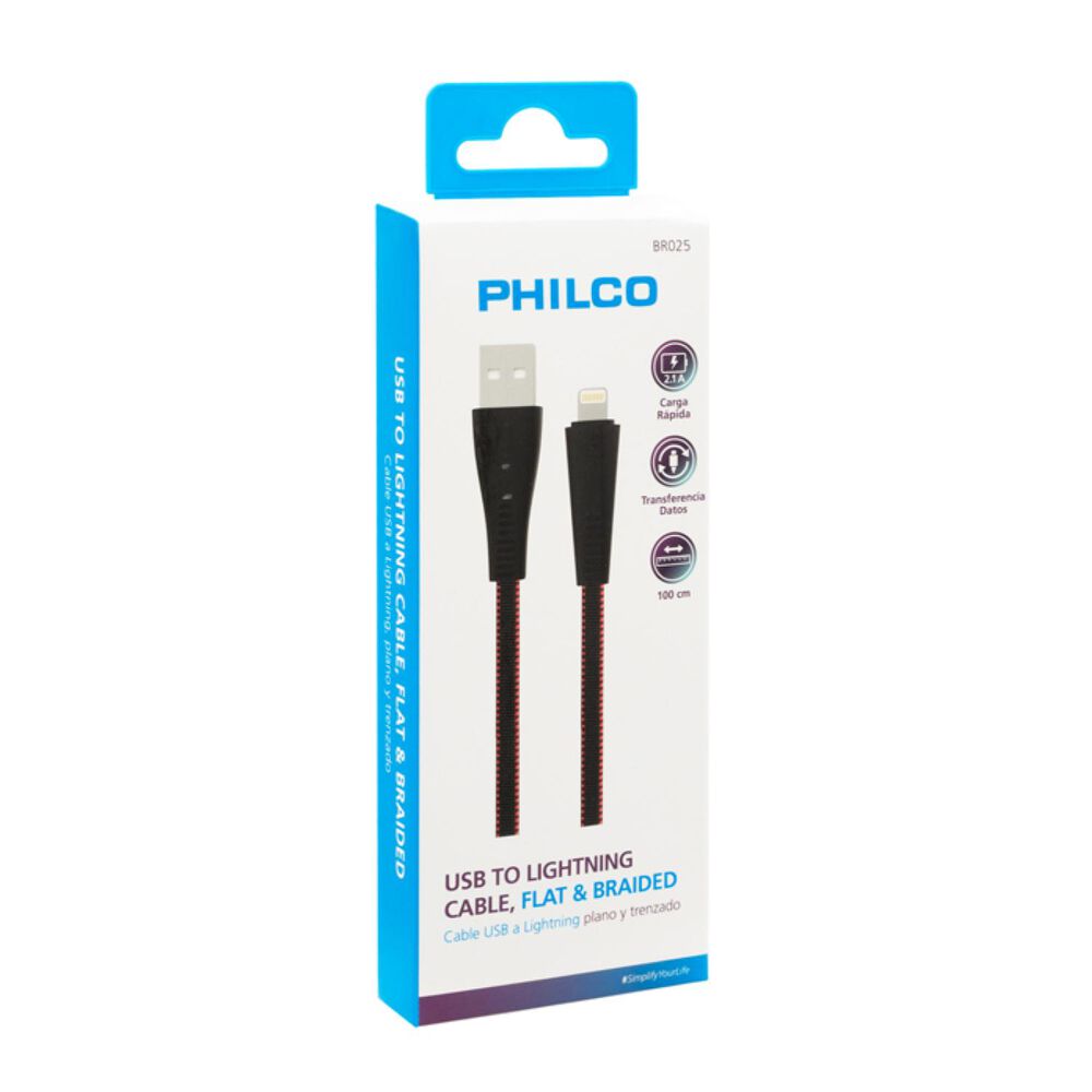 Cable Carga Rapida Usb A Lightning Malla Flat image number 2.0