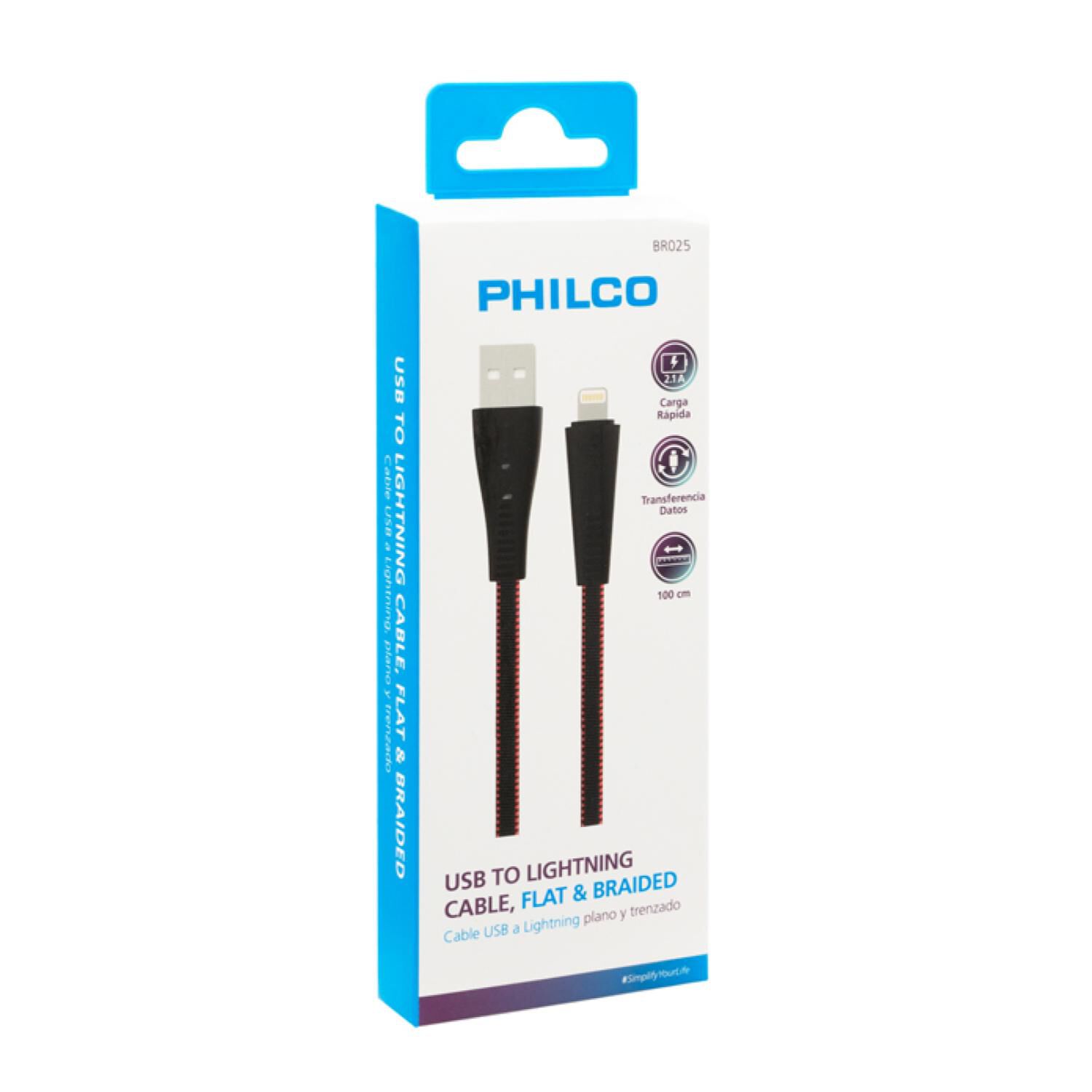 Cable Carga Rapida Usb A Lightning Malla Flat image number 2.0