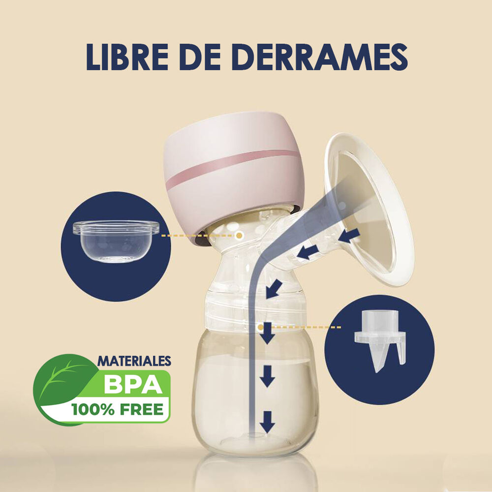 Extractor De Leche Automático Batería Rosado - Babymine image number 2.0