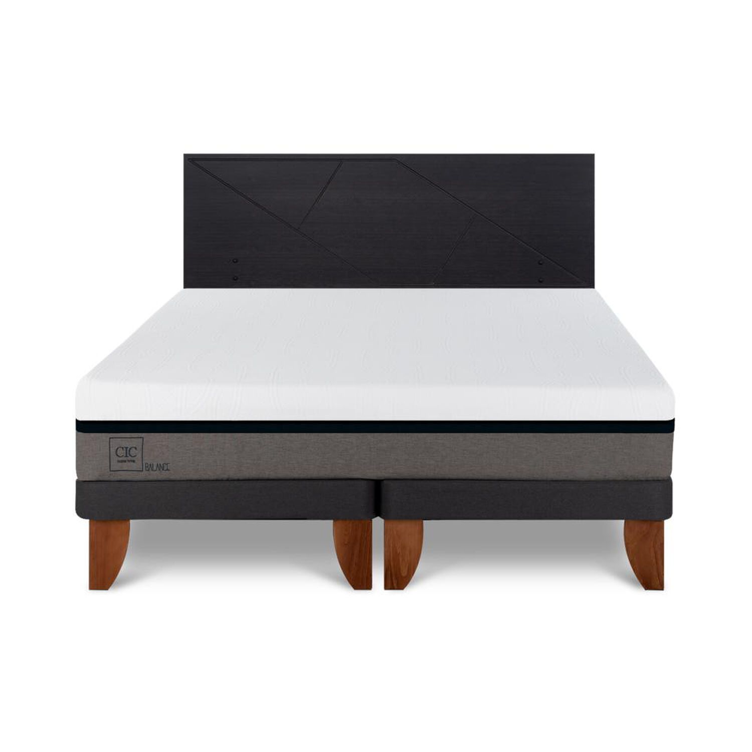 Cama Europea Cic Balance / 2 Plazas / Base Dividida + Respaldo image number 0.0