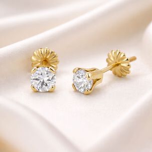 Aros Chispas Con Circ&oacute;n 5mm Oro 18k Nacional No1