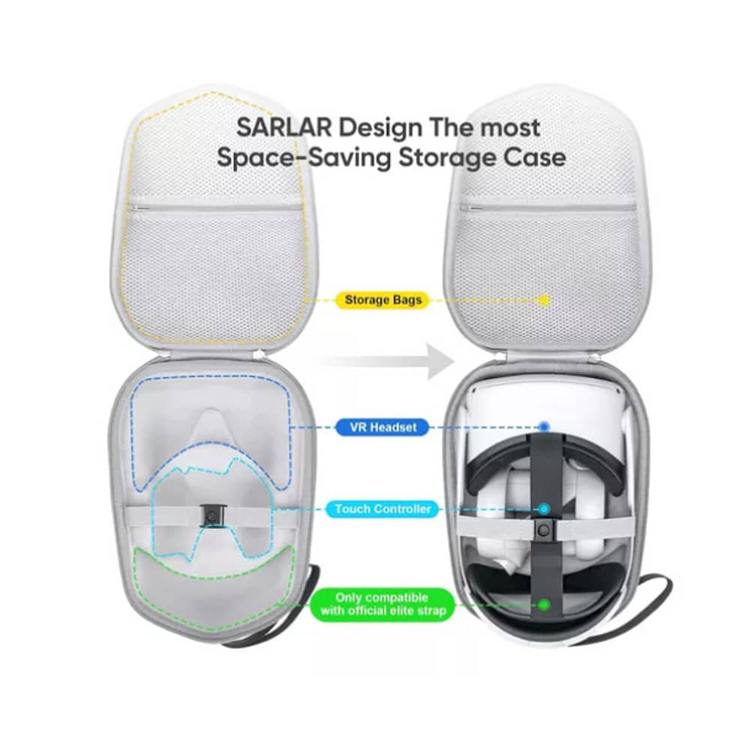 Funda Bolso Antigolpes Transporte Para Meta (oculus) Quest 2 image number 1.0