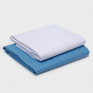 Pack 2 Sabanas Unicolor Arthome Blanca + Calipso 2 Plazas 144 Hilos