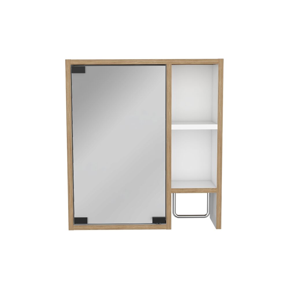 Botiquin De Ba&ntilde;o 1 Puerta 52,2x47,2x14,6 Cm Caf&eacute; Claro image number 2.0