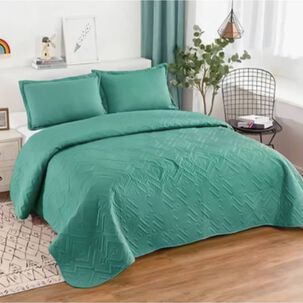 Cubrecama Quilt De Verano 2 Plazas Turquesa