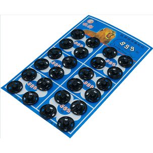 Broche Met&aacute;lico Presi&oacute;n N3 - 1,43cm Negro Sobre 24 Unidades