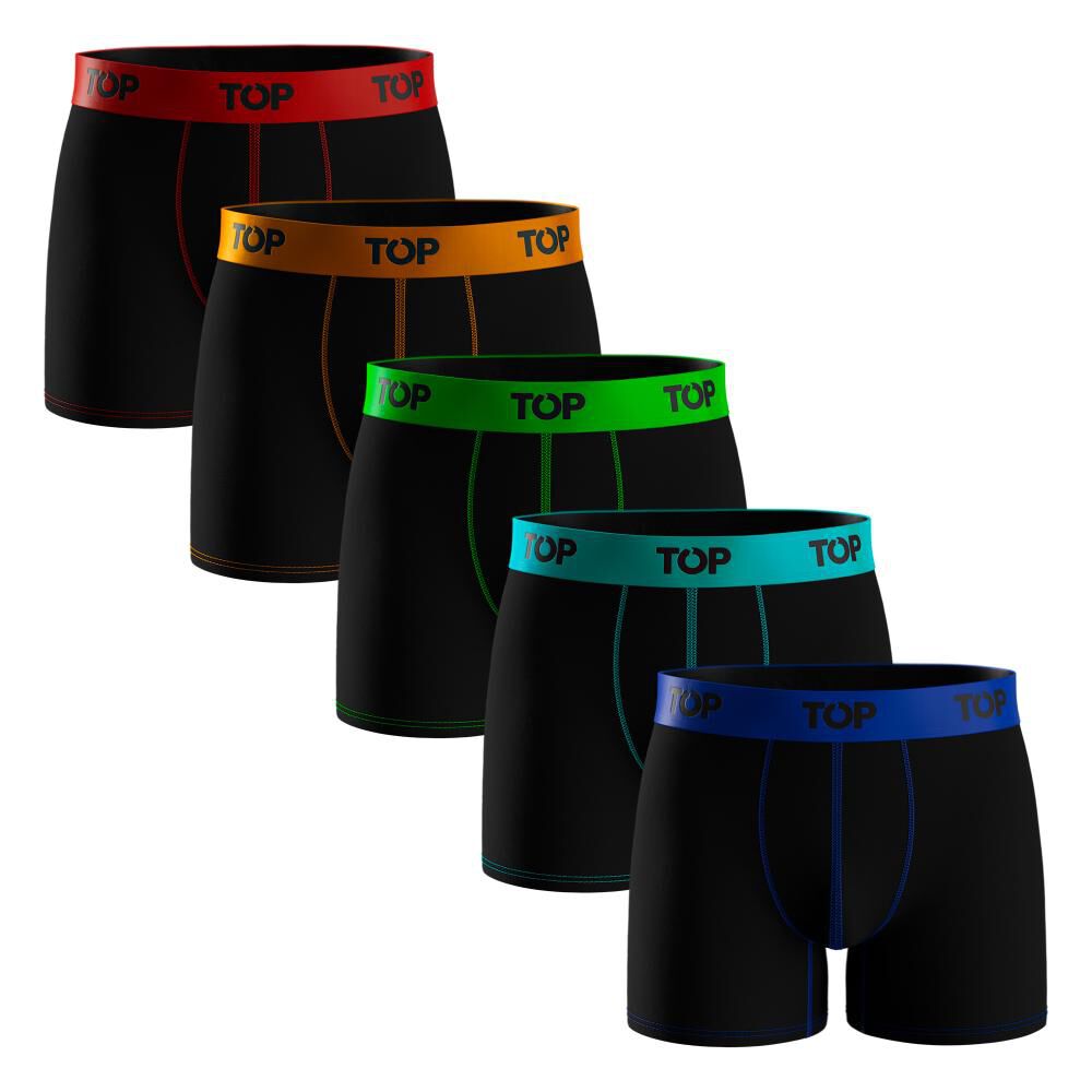 Pack 5 Boxer Medio Algodón Skins Top image number 0.0