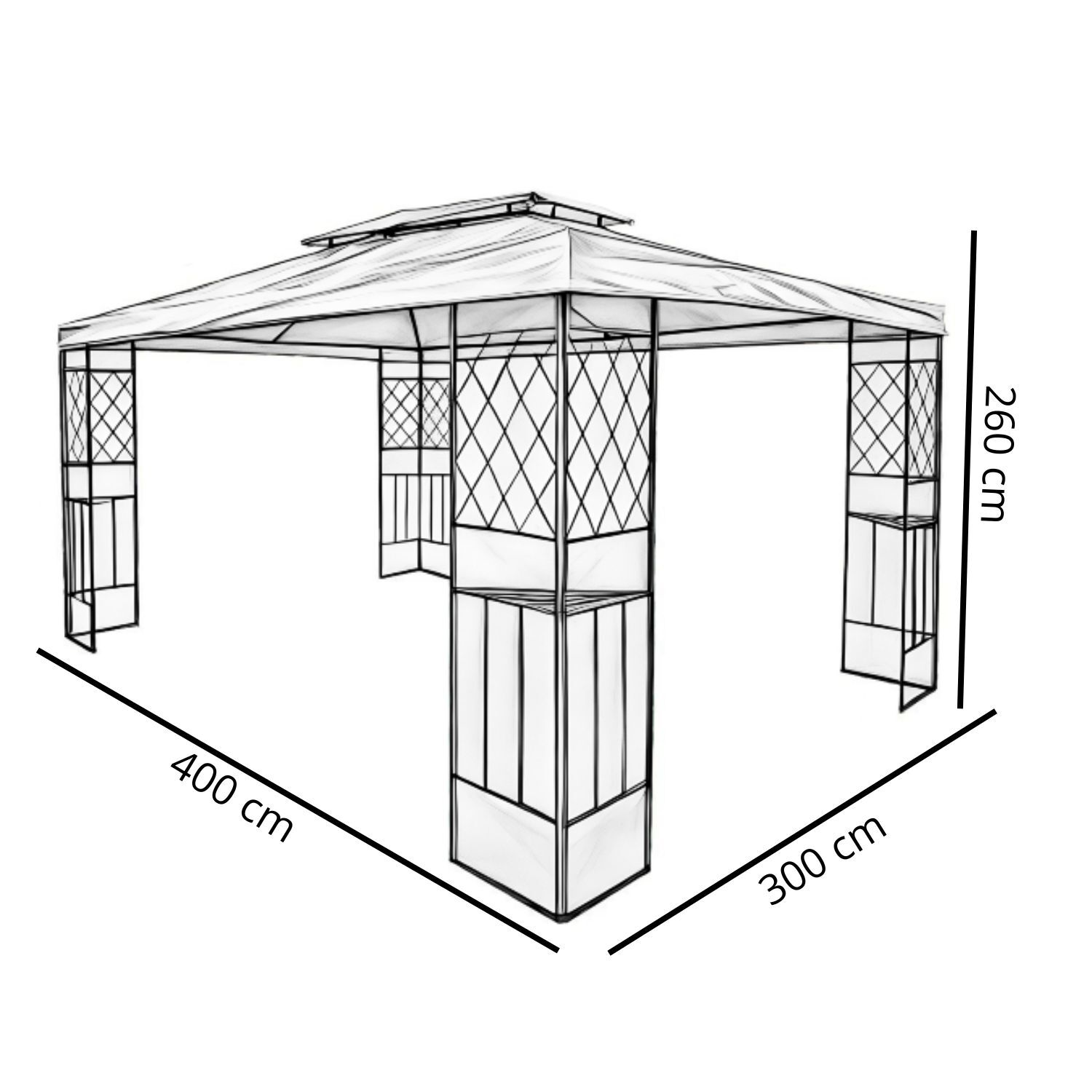 P&eacute;rgola Bahia Inglesa 3x4mt Caf&eacute; image number 4.0