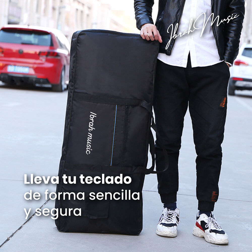 Funda Teclado 61 Teclas Ibrah Music Impermeable Acolchonado image number 6.0