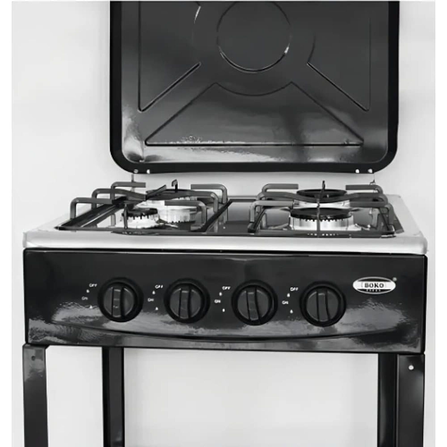 Cocina Encimera A Gas 4 Quemadores Con Repisas Color Negro image number 2.0