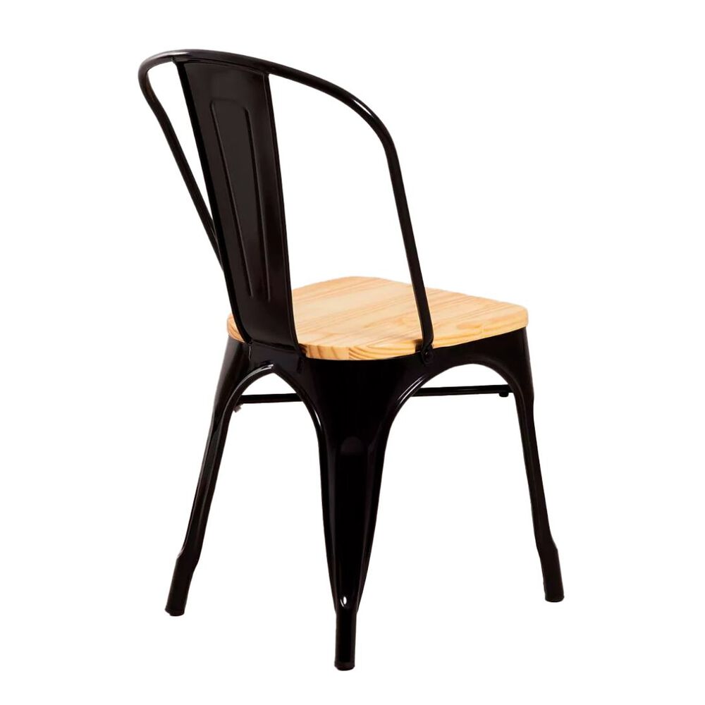 Pack 6 Sillas De Metal Tolix Asiento Madera image number 5.0