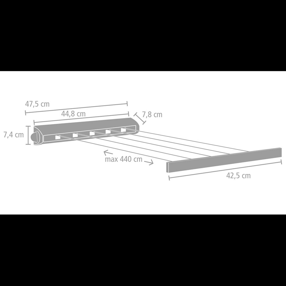 Colgador Retr&aacute;ctil 22 Mt White image number 5.0