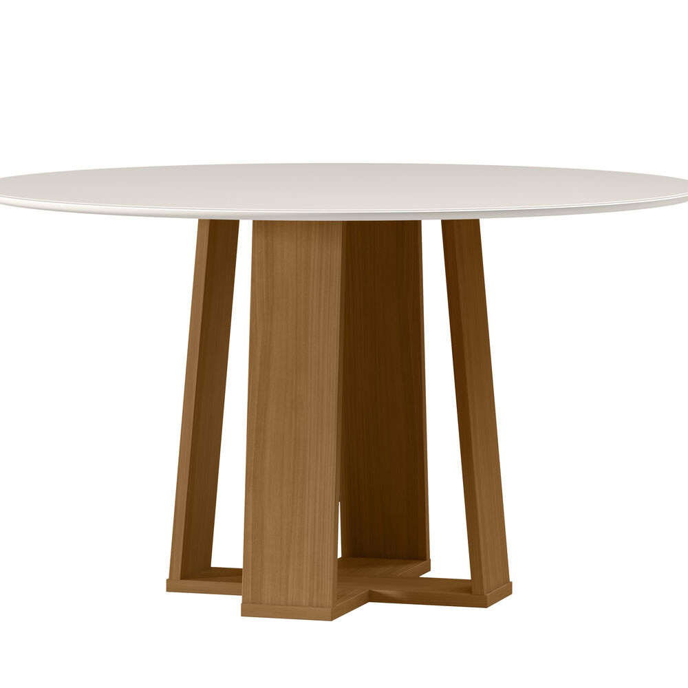 Juego De Comedor Esencia 135x135 Cm Vidrio 6 Sillas Beige image number 5.0