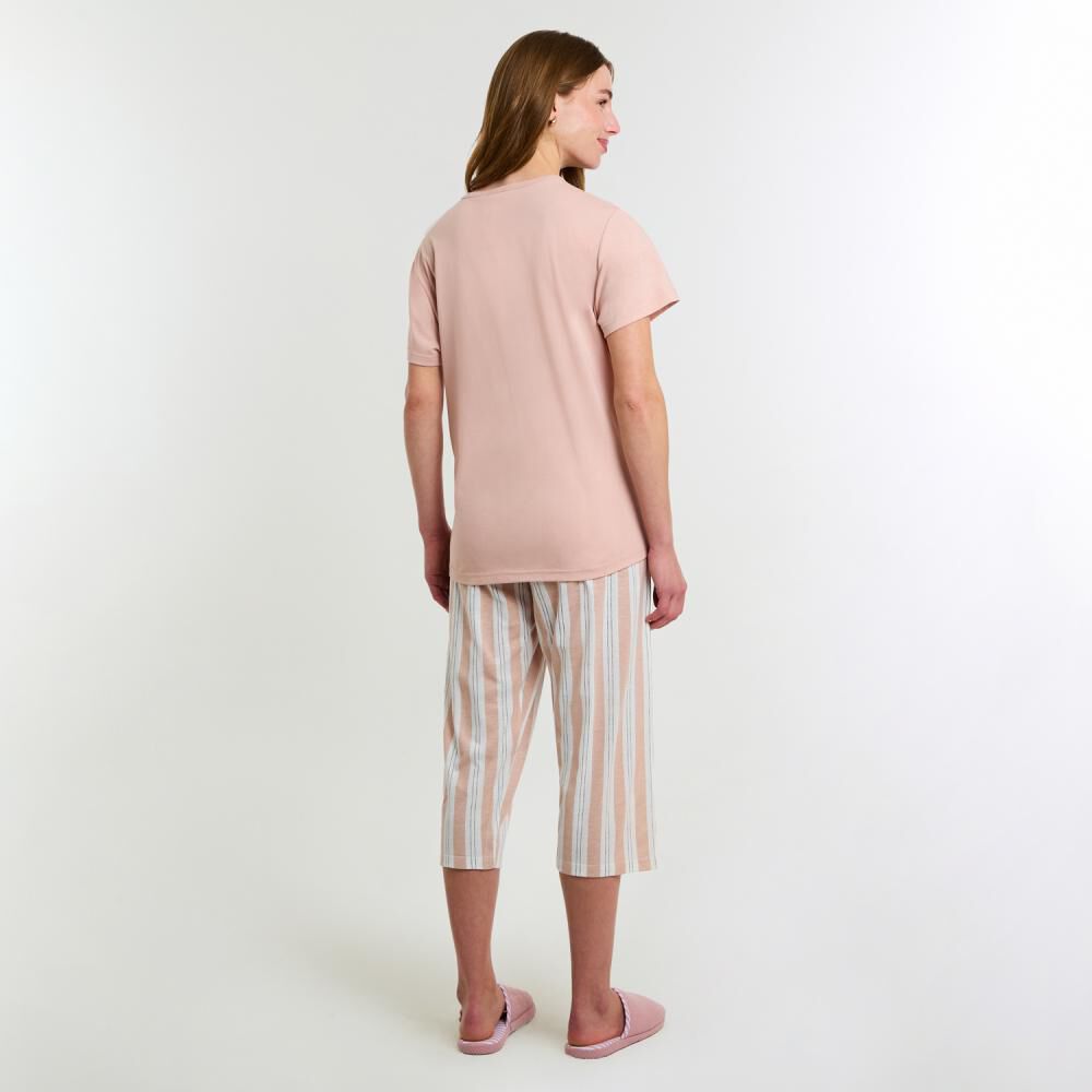 Pijama Capri Manga Corta Mujer Lesage image number 3.0