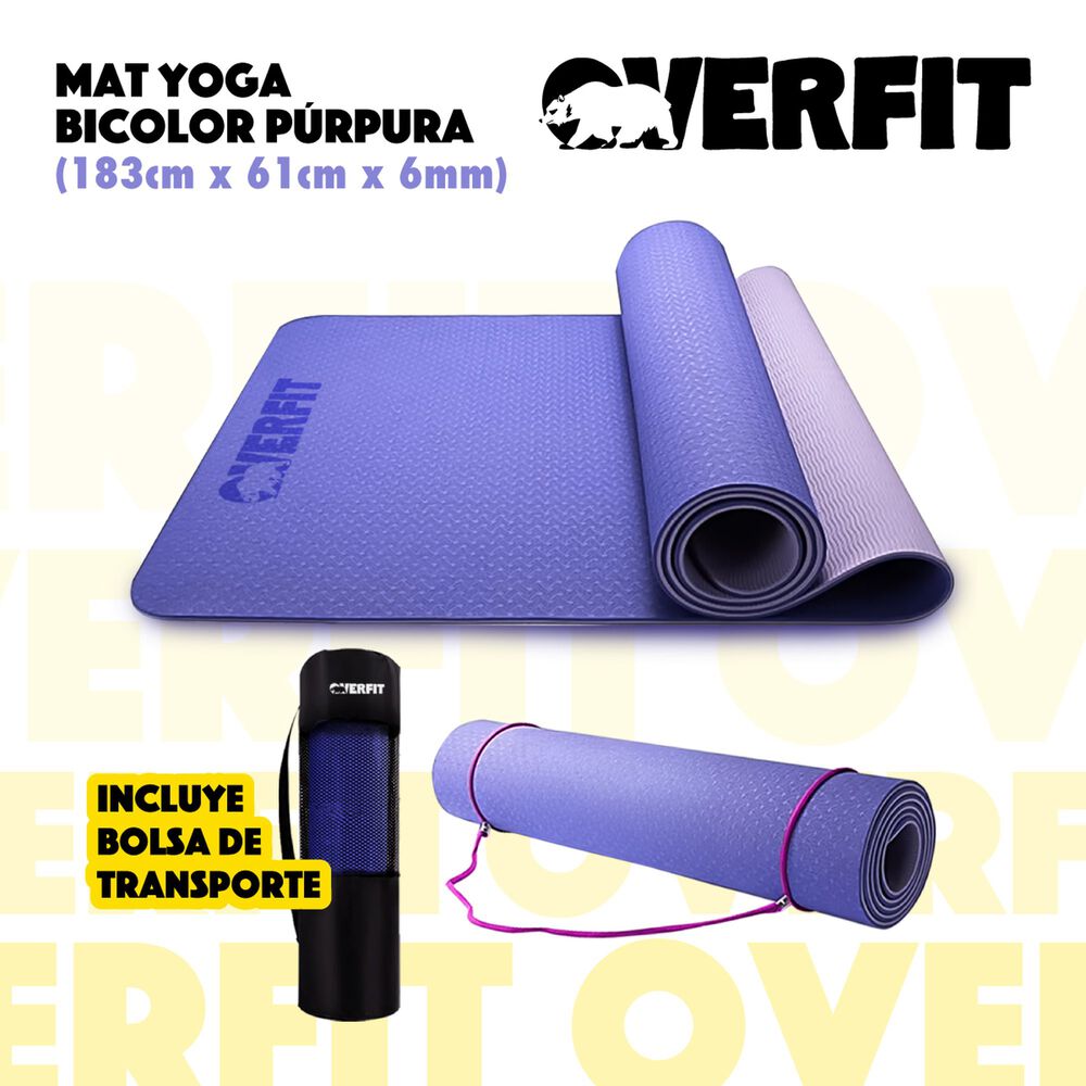 Mat Yoga Tpe 6mm Overfit Alfombra Alfombra Pilates Bicolor image number 6.0