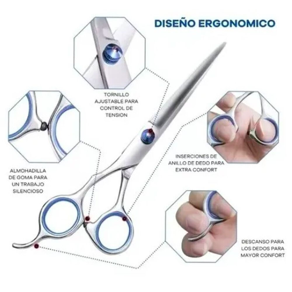 Juego De Tijeras De Aseo Para Mascotas Con 4 Tijeras 1 Peine image number 2.0