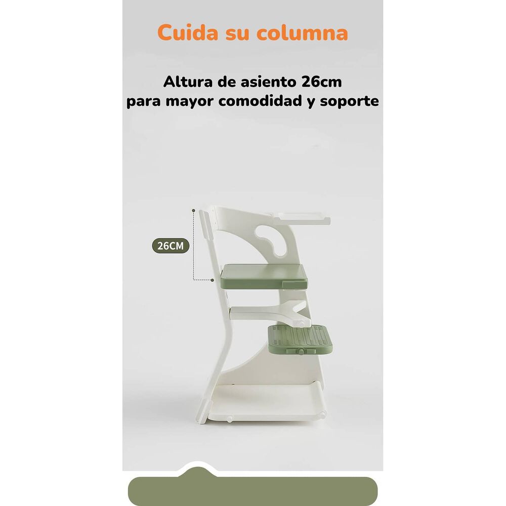 Silla De Comer Multifuncional Witness Naranja Lubabycas image number 7.0