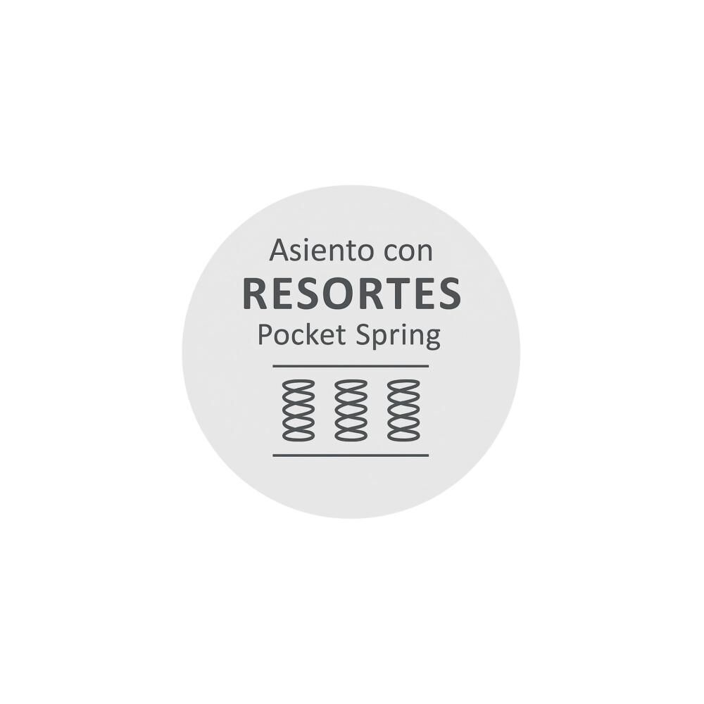 Sofá Azhome Toledo Gris Resorte Pocket / 3 Cuerpos image number 7.0