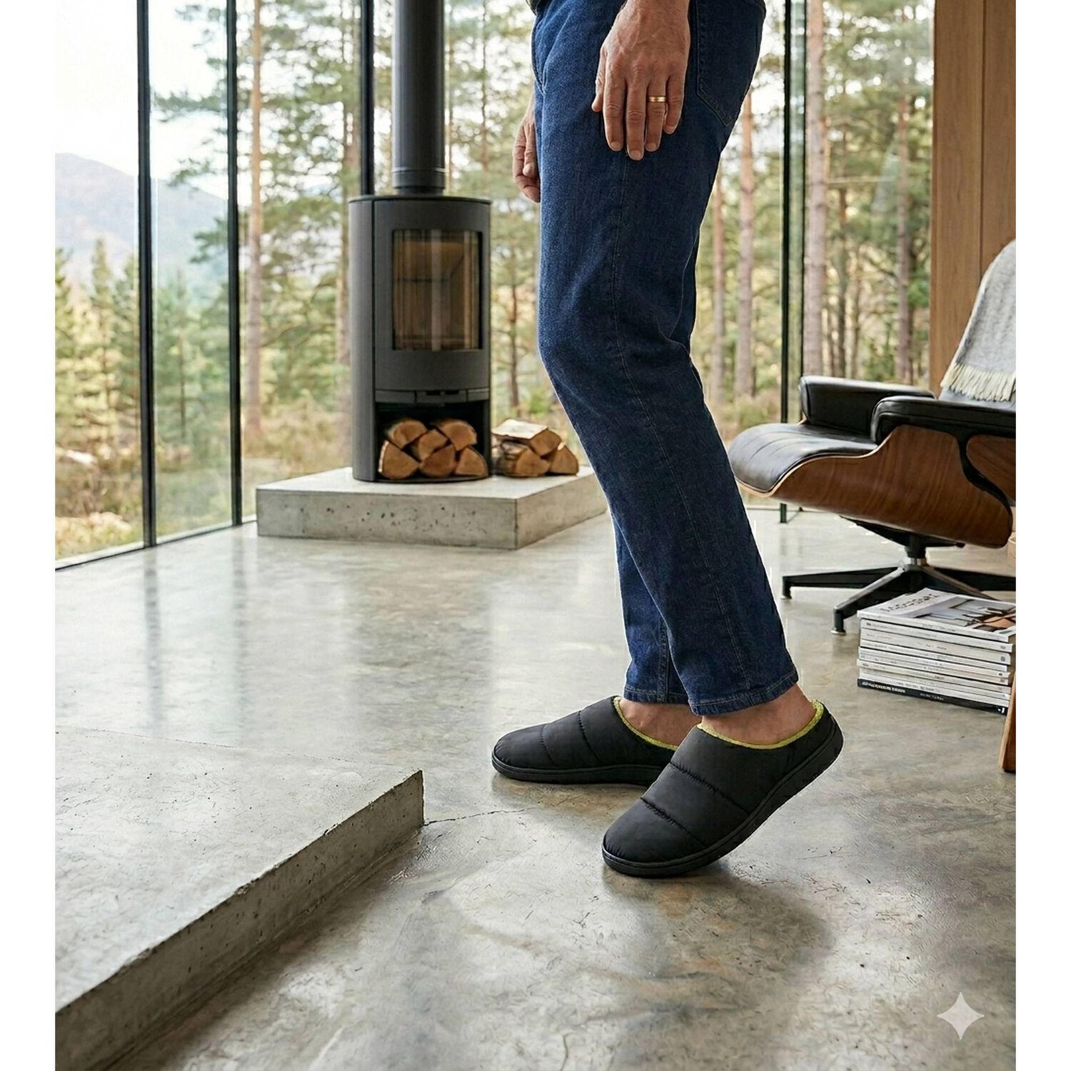 Pantufla Adolfo Negro Passer image number 4.0