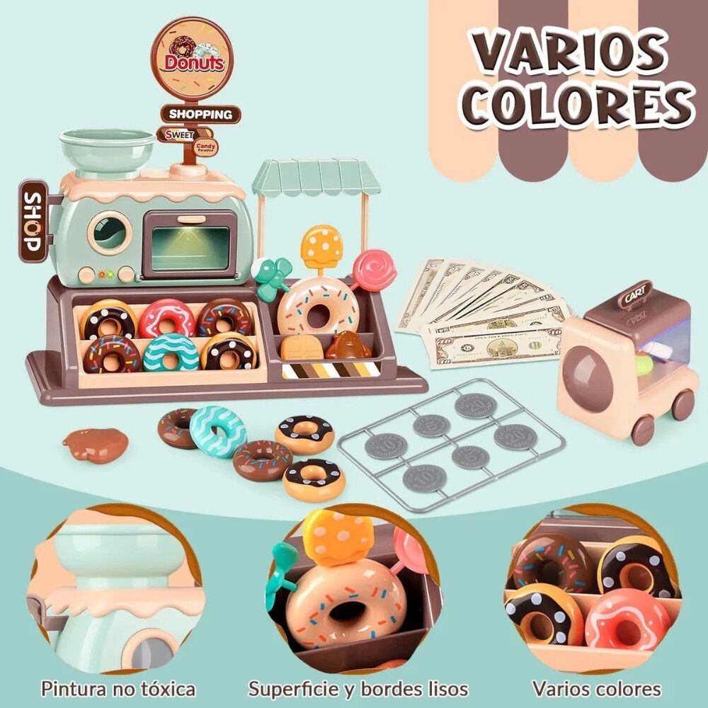 Set Simulaci&oacute;n De Tienda De Donut Juguete 24 Pcs Infantil image number 8.0