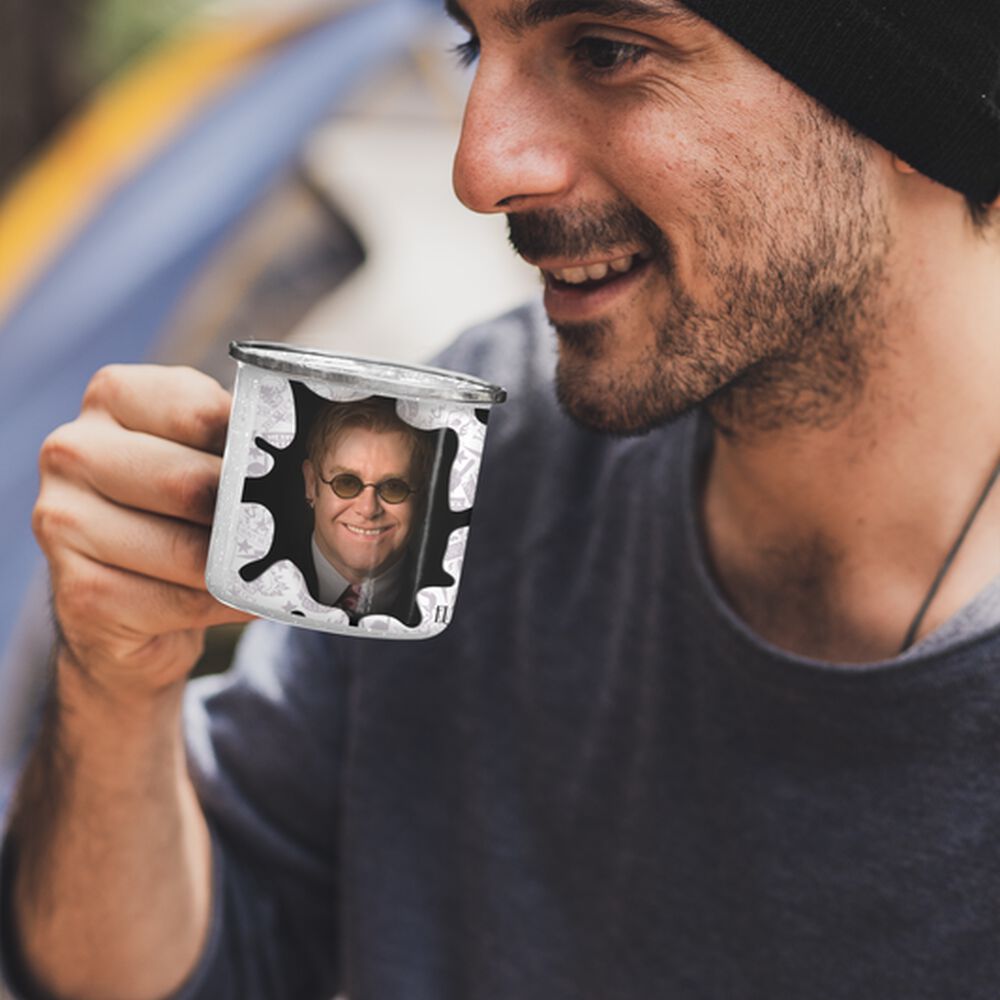 Taza Enlozada Lechera Elton Jhon Rock Musica image number 1.0