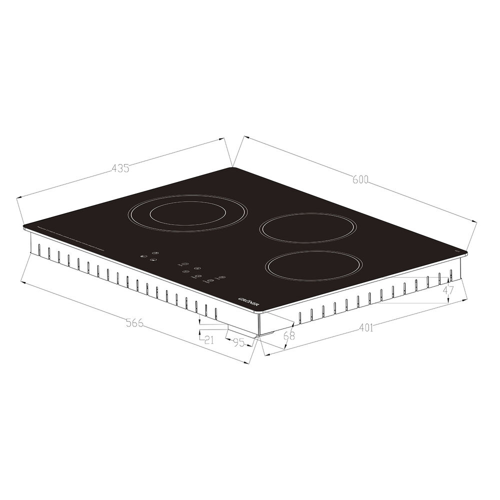 Encimera Vitrocerámica Grner Touch Dual 3q image number 3.0