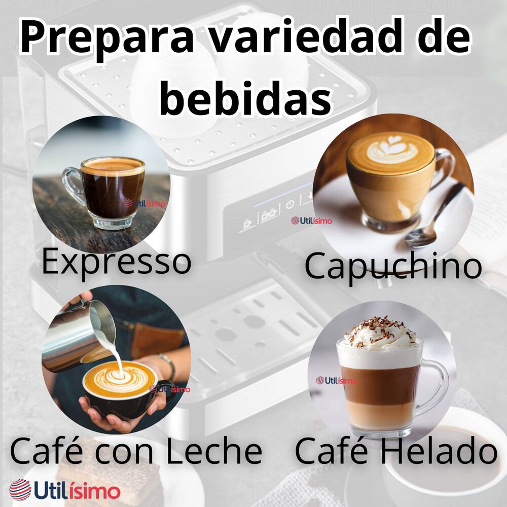 Máquina Café Espresso Capuccino Espumador De Leche Antigoteo 1.5 Litros image number 2.0