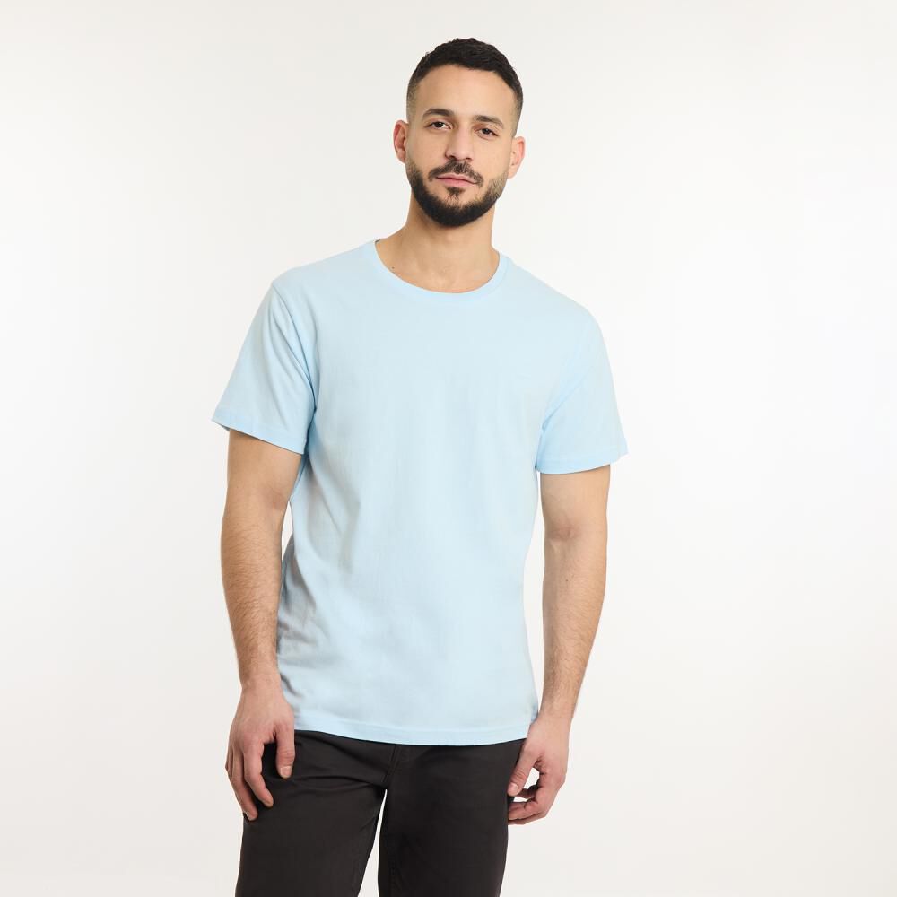 Polera B&aacute;sica Slim Manga Corta Cuello Redondo Hombre Az Black image number 0.0