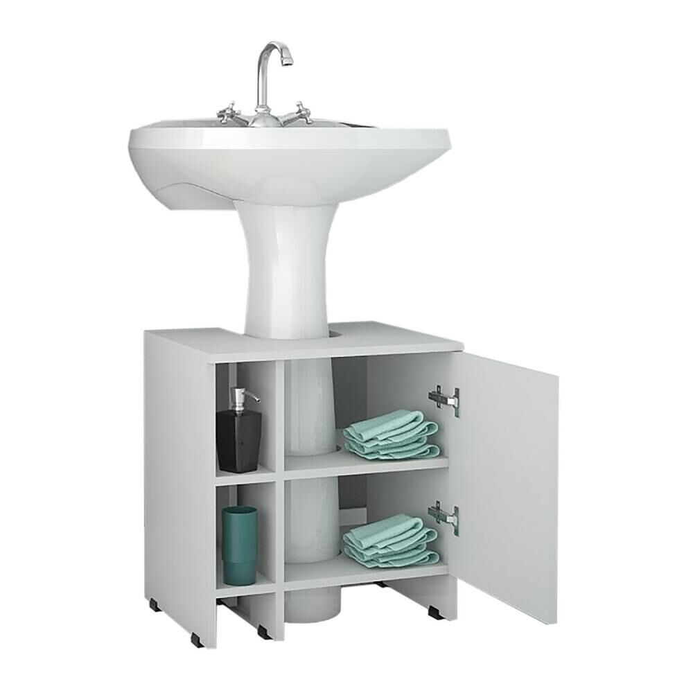 Mueble De Lavamanos 47-a + Espejo Bolonia Reflekta - Blanco Tuhome image number 6.0