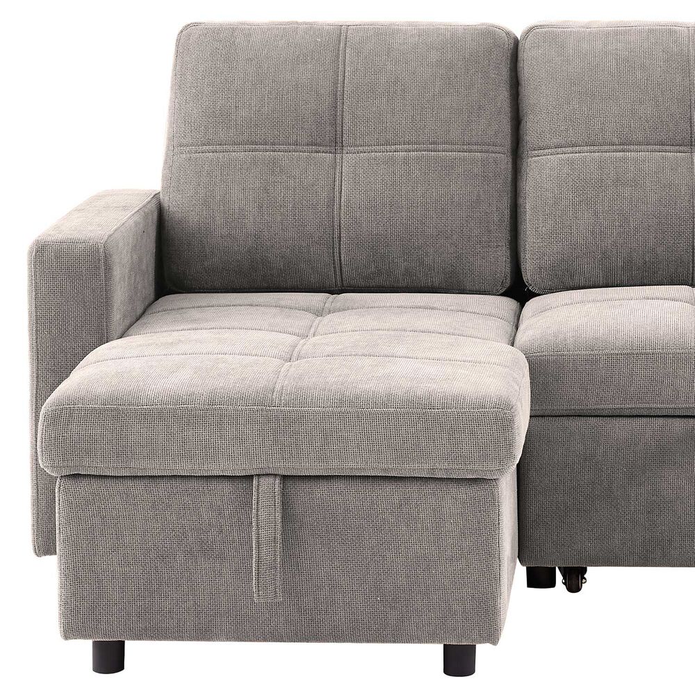 Sof&aacute; Cama 3 Cuerpos Gris 216x106x91cm Almacenaje image number 5.0