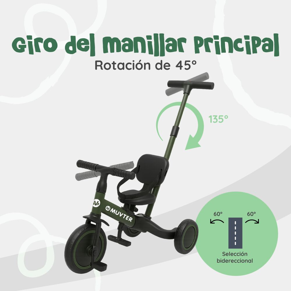 Triciclo Multifuncional 5 En 1 Muvter Ride image number 8.0