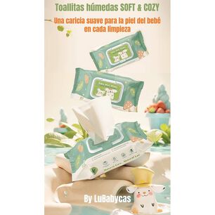 Toallitas H&uacute;medas Con Tapa Pack 2x80 Unidades Lubabycas