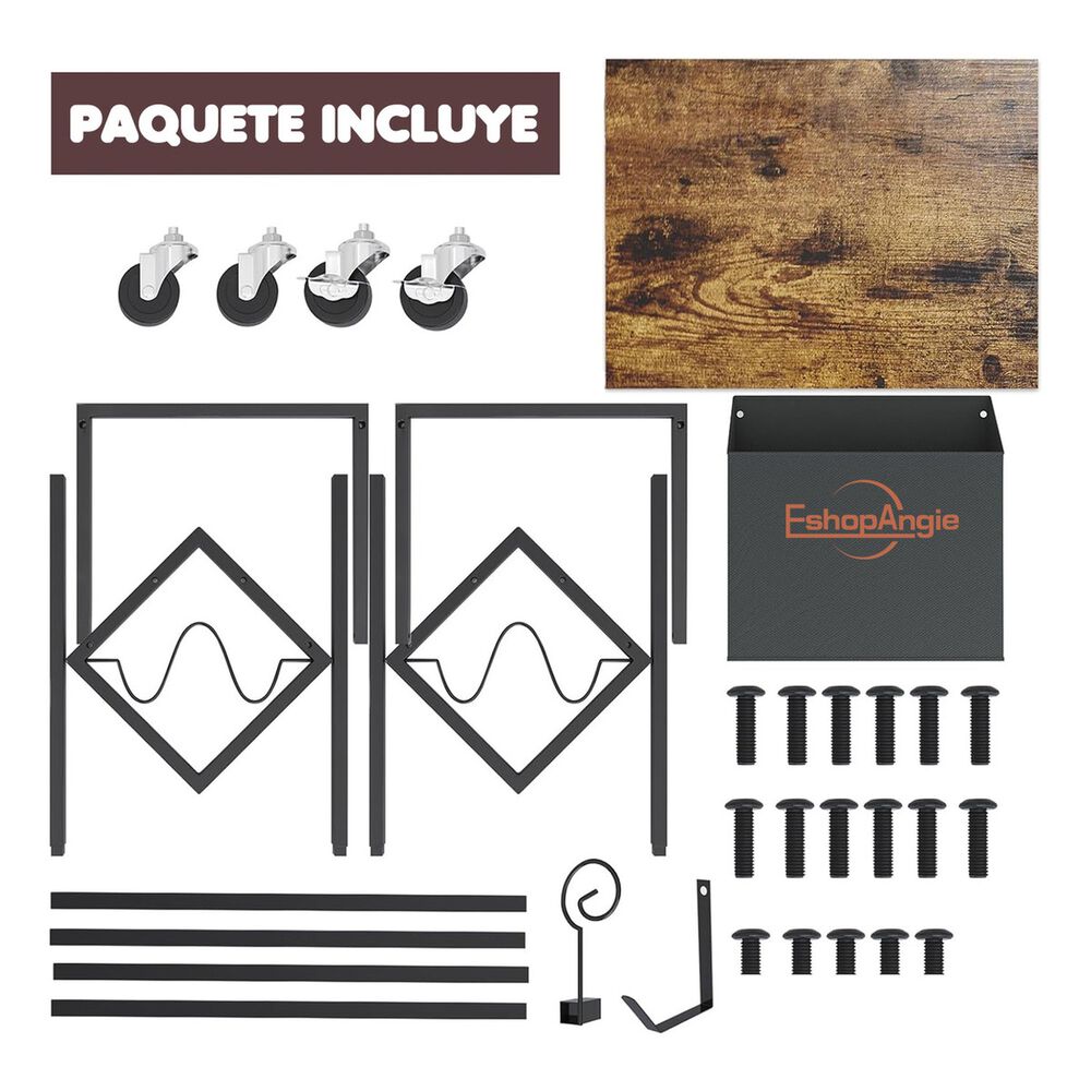 Mesa Soporte Tocadiscos Almacenamiento Vinilos Negro image number 7.0