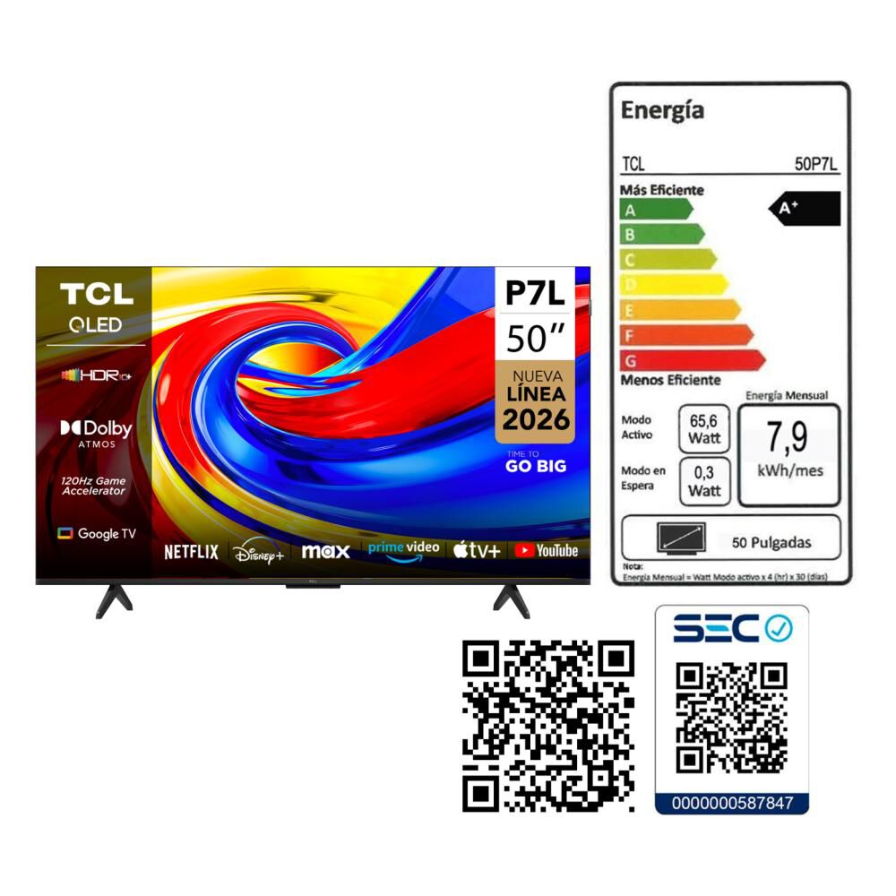 Qled 50" TLC P7L / Ultra HD 4K / Smart TV image number 11.0