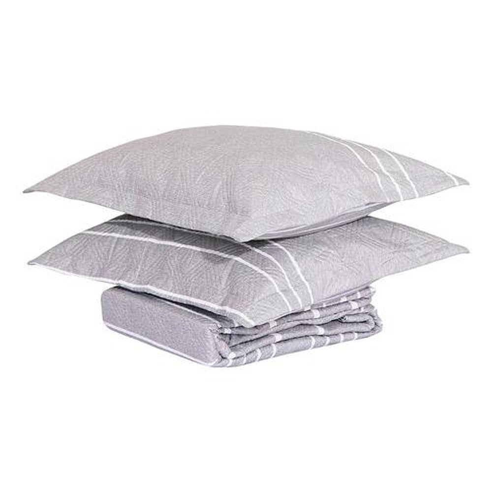 Quilt Andes Estampado King Listado Gris image number 2.0