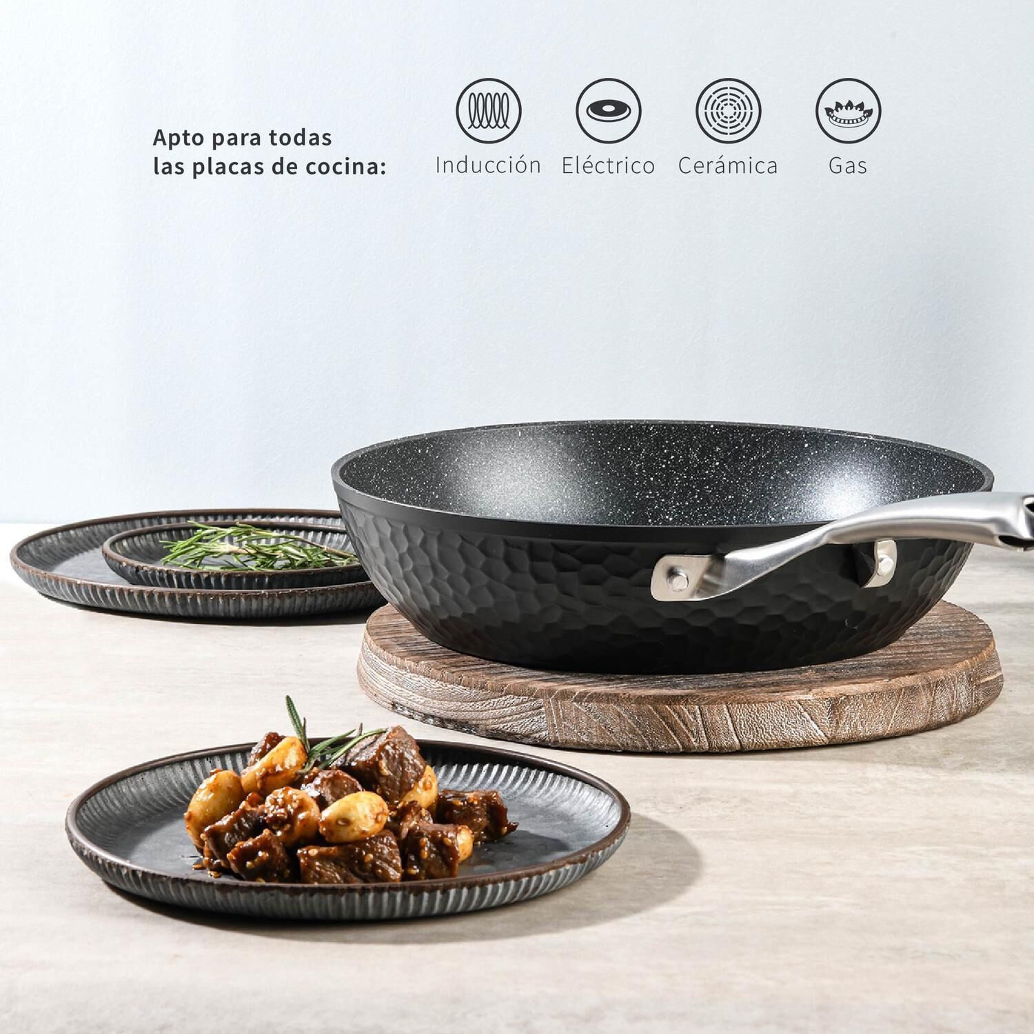 Bater&iacute;a De Cocina Antiadherente Black Copper 7 Pzs Simplit image number 2.0