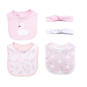 Set Baberos + Cintillos Niña Cisne Bambino
