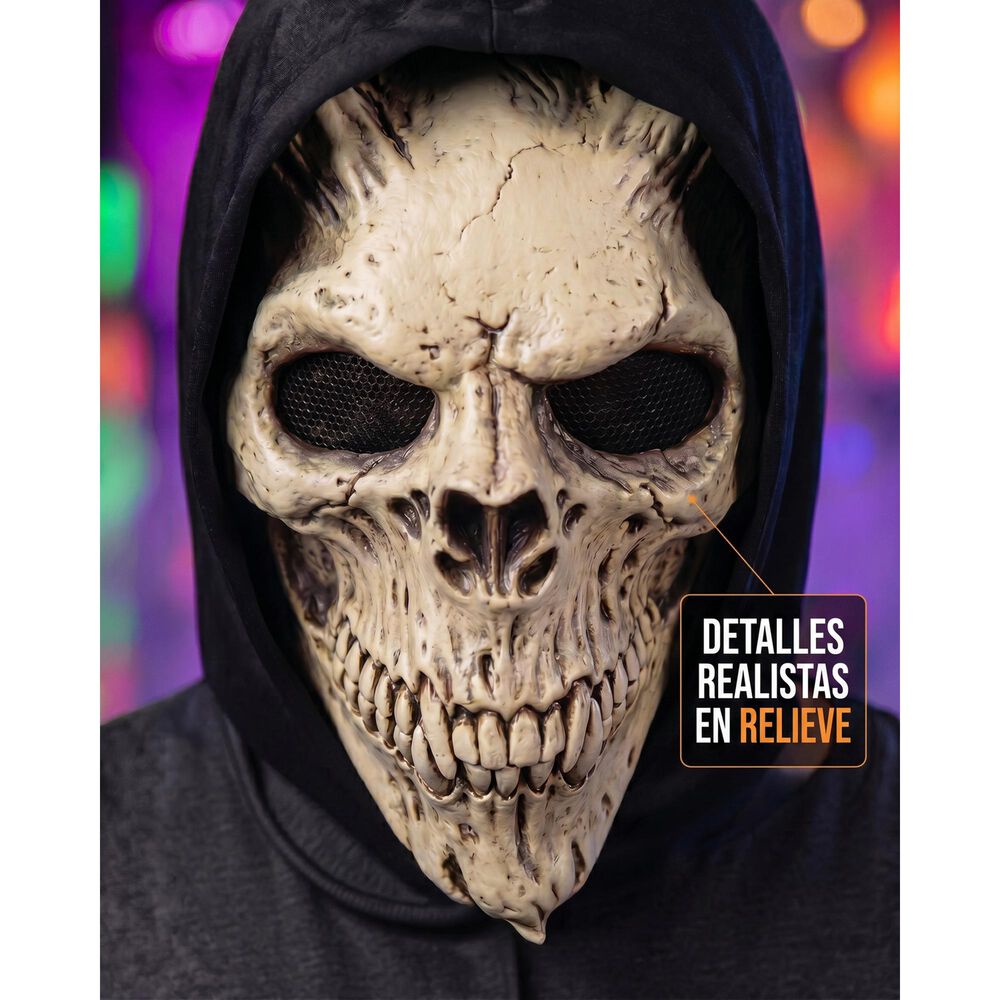 Mascara Calavera De Terror Realista Halloween image number 9.0