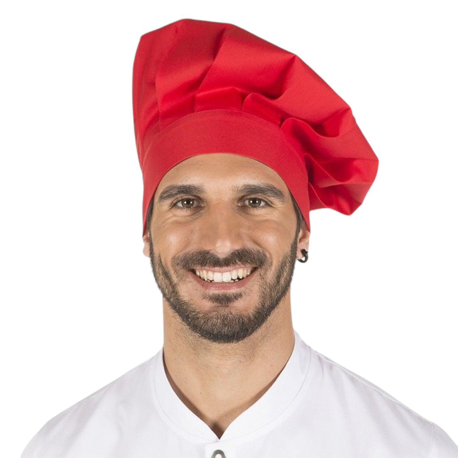 Gorro De Chef O Cocina Rojo Tipo Champi&ntilde;on image number 2.0