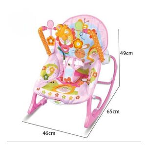 Silla Mecedora Didactica Con Sonidos Y Vibracion Rosado Infantil