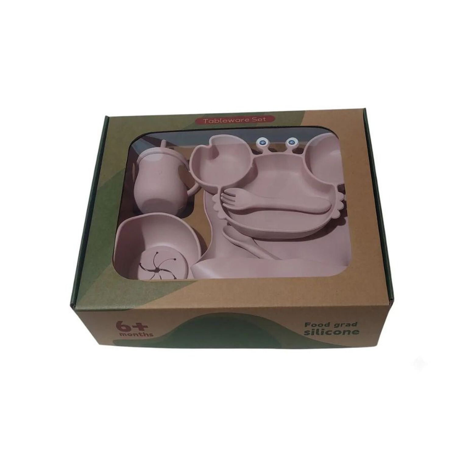 Set Alimentacion Bebe Silicona Plato Cangrejo image number 2.0
