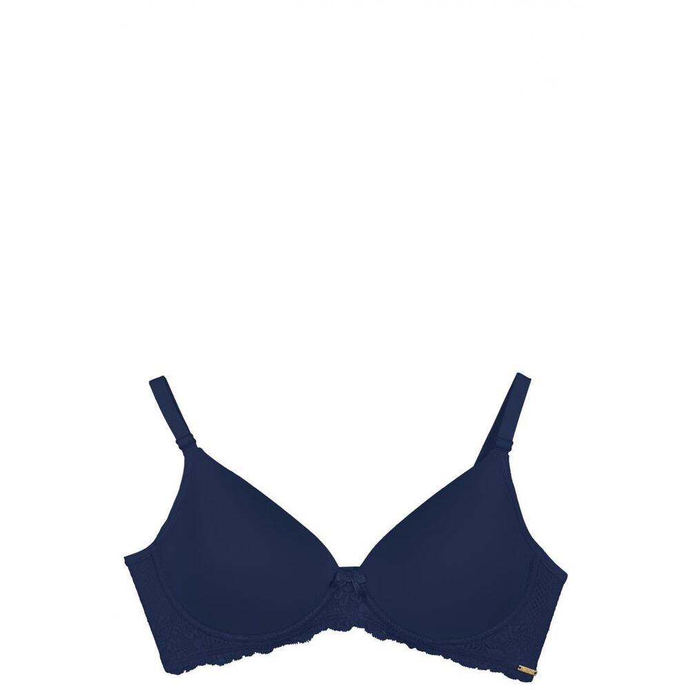 Sost&eacute;n Liso Encaje Azul 2rios image number 1.0