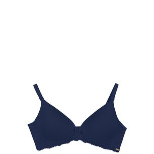 Sost&eacute;n Liso Encaje Azul 2rios