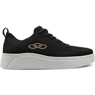 Zapatilla Mujer Plato Negro