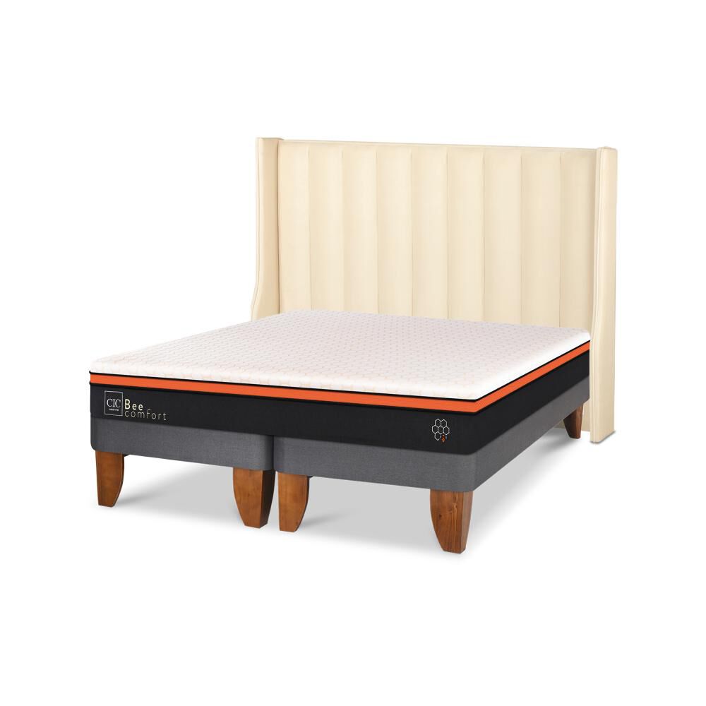 Cama Europea Cic Bee Comfort / King / Base Dividida + Respaldo image number 5.0
