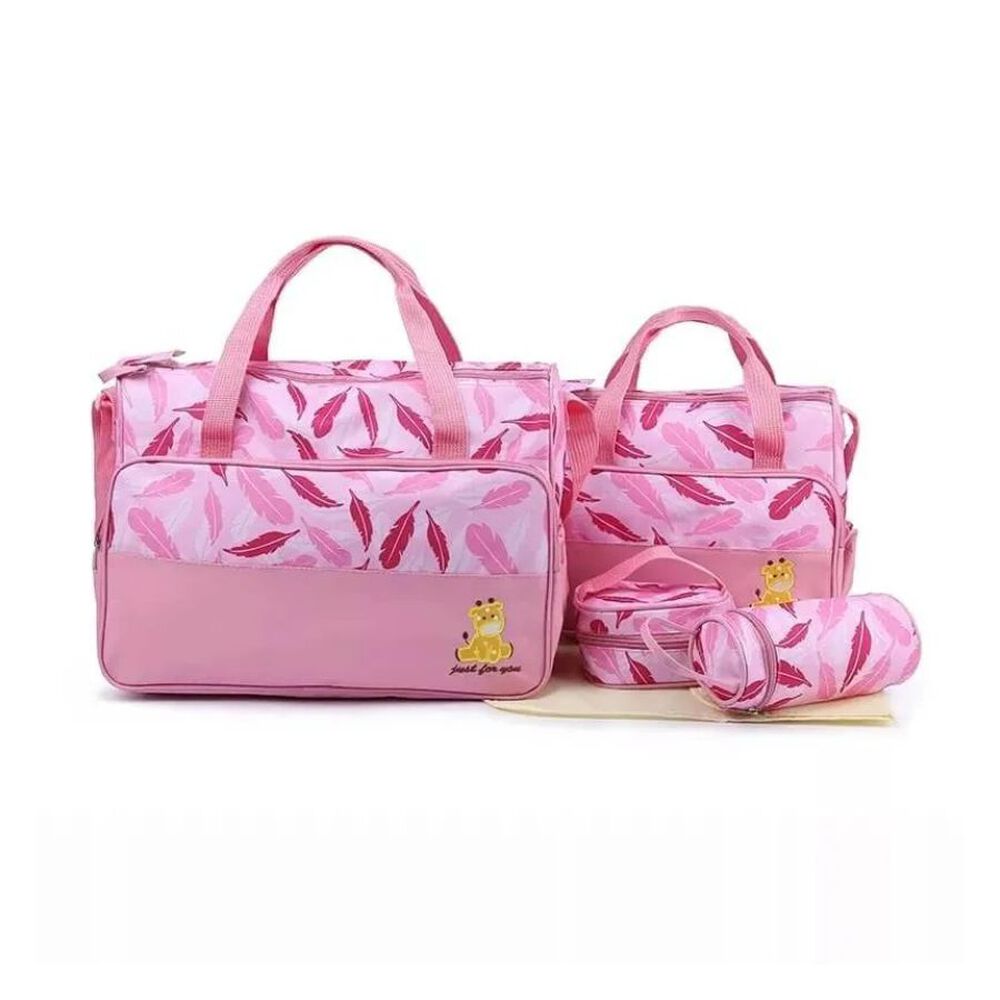 Bolso Maternal 5 Piezas Pañalera Mudador Bebes image number 2.0